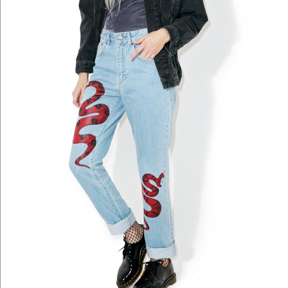 ragged priest snake jeans